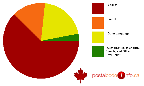 Breakdown of languages spoken in households in Ottawa, ON