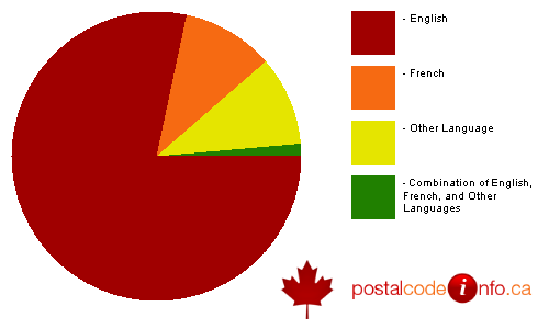 Breakdown of languages spoken in households in Welland, ON